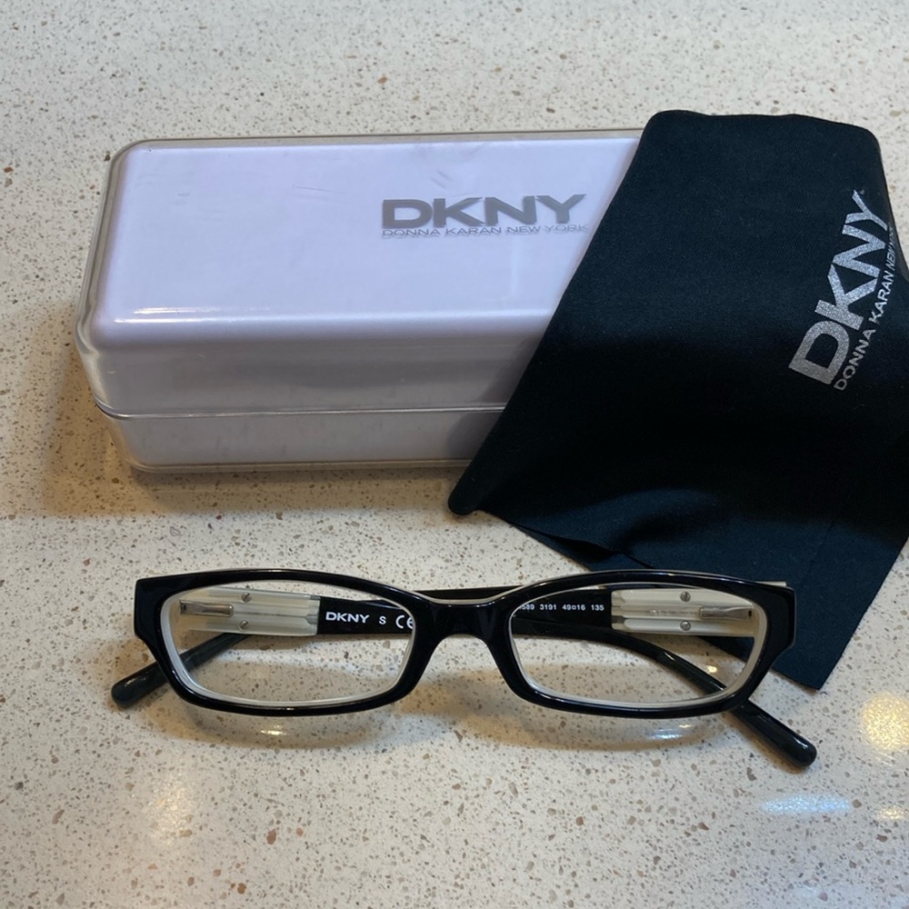 DKNY prescription glasses frame, flexible hinges